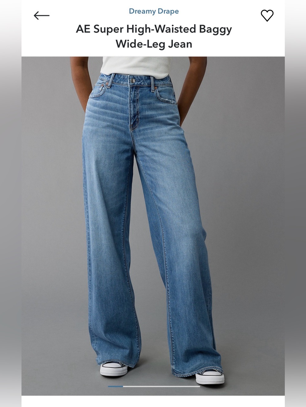 American Eagle Outfitters High-Waisted Wide-Leg Jeans US 8 short